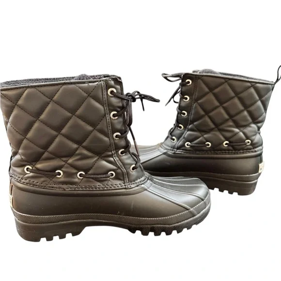 Sperry Topsider Gosling Insulated Black Rubber  Boots Women’s Size 8 - Picture 5 of 12